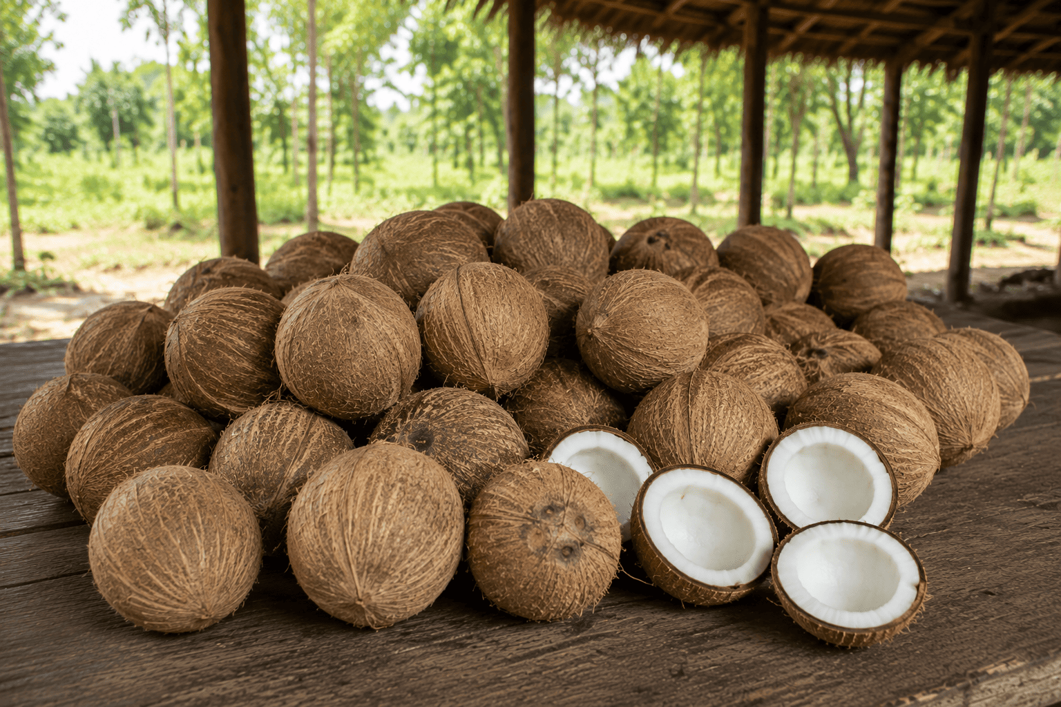 Dry coconut bulk supply